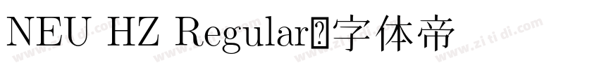 NEU HZ Regular字体转换